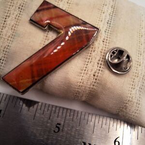 7 Red Plaid Pin